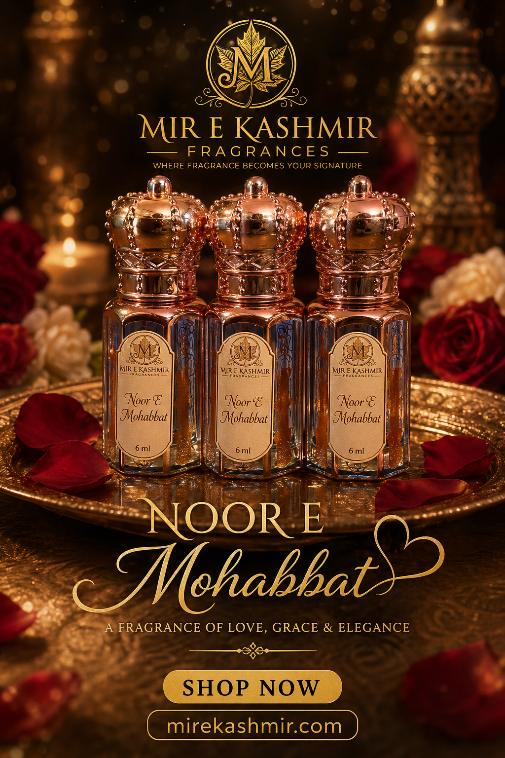 Noor-e-Mohabbat Premium Attar | Mir e Kashmir Fragrances